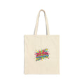 Crash Out Meltdown Tote | Cotton Canvas Tote, Neon Graffiti checkerboard