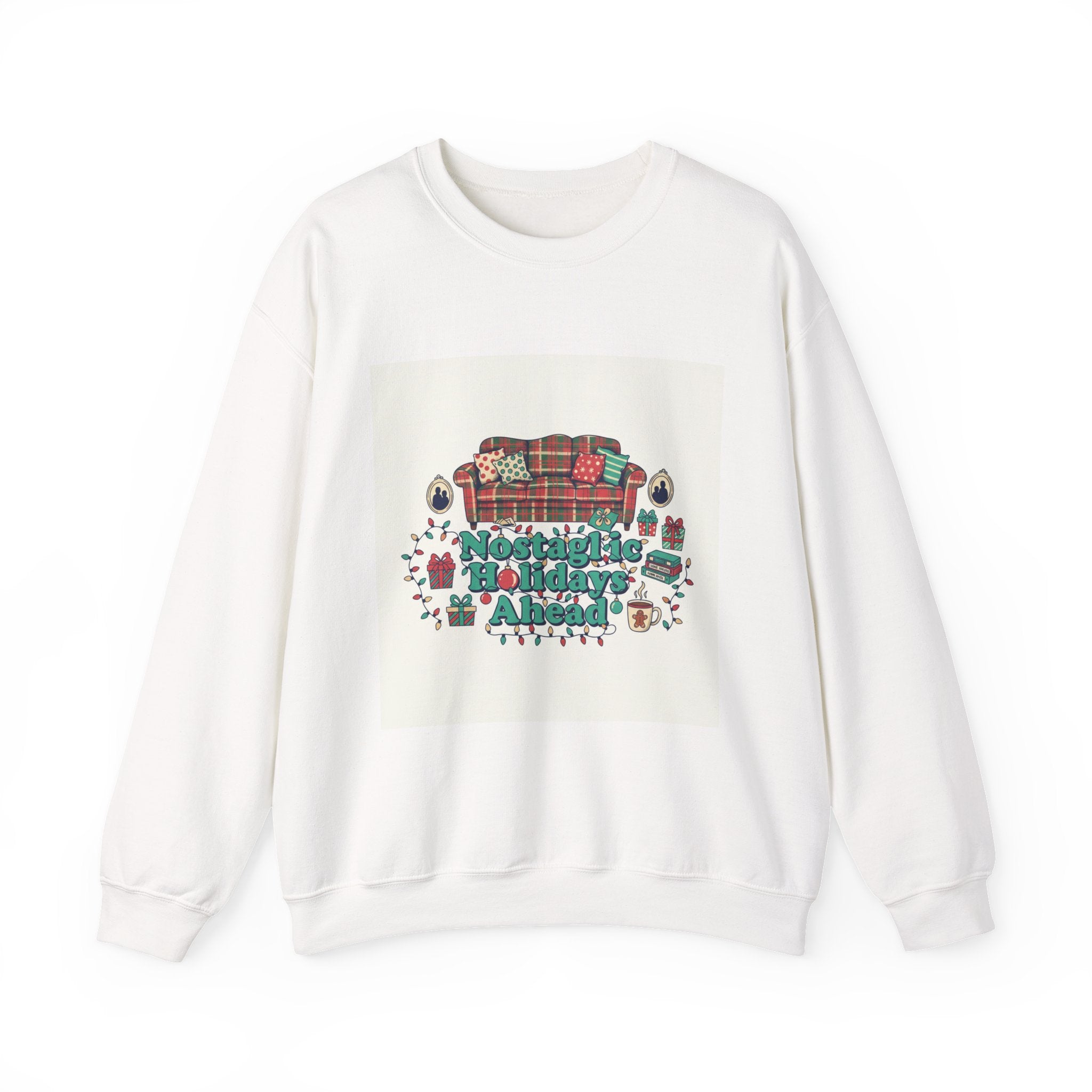 Nostalgia Is Coming Crewneck Sweatshirt, vintage holiday print | retro Christmas decor