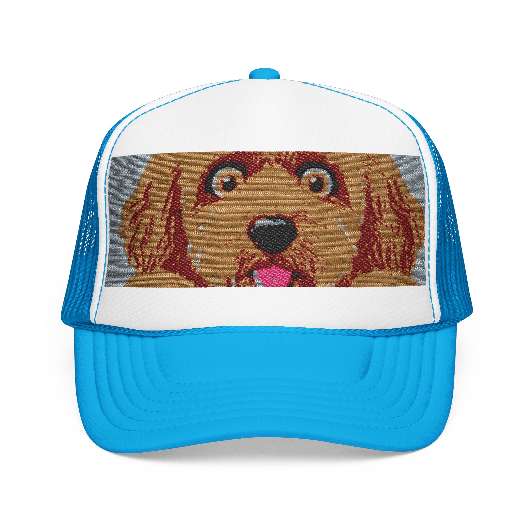 Meme Dog Embroidered Trucker Hat — 'Embrace the Fur'