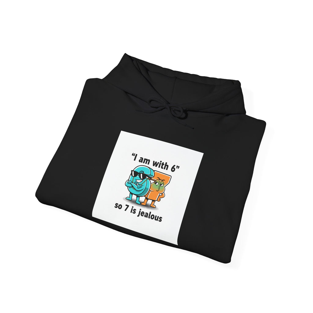 "I Am With 6" Funny Math Joke Hoodie | Meme Graphic Sweatshirt