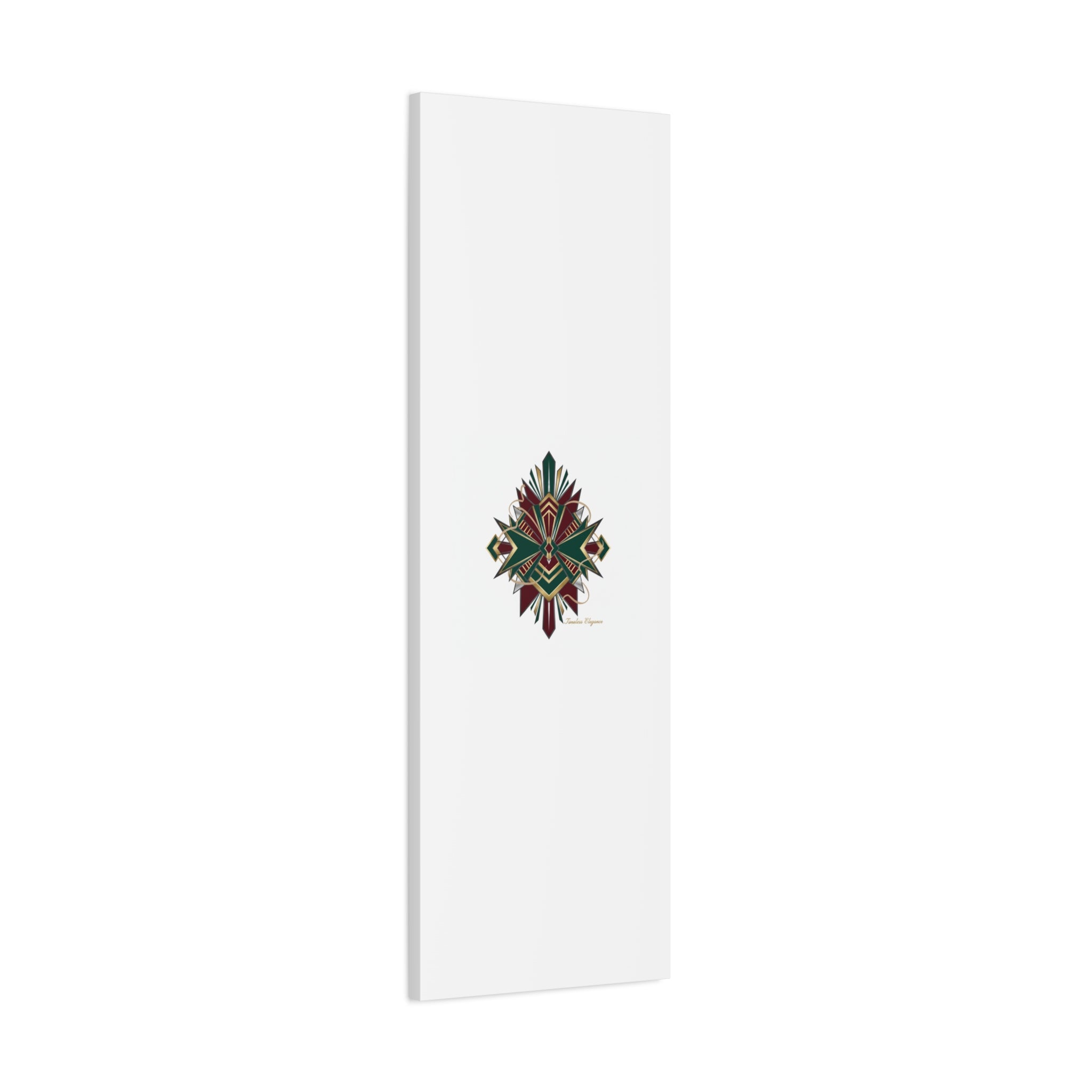 Art Deco geometric brass print Canvas | Neo-Deco chrome & gold fan motif