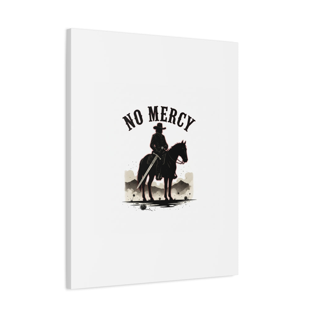 No Mercy Cowboy Skull Canvas | western skull art, gothic Americana