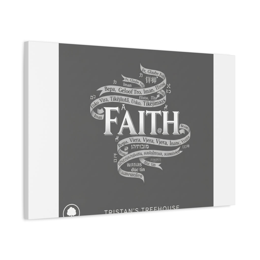 handwritten faith ribbon Canvas | sketch aesthetic, doodle design