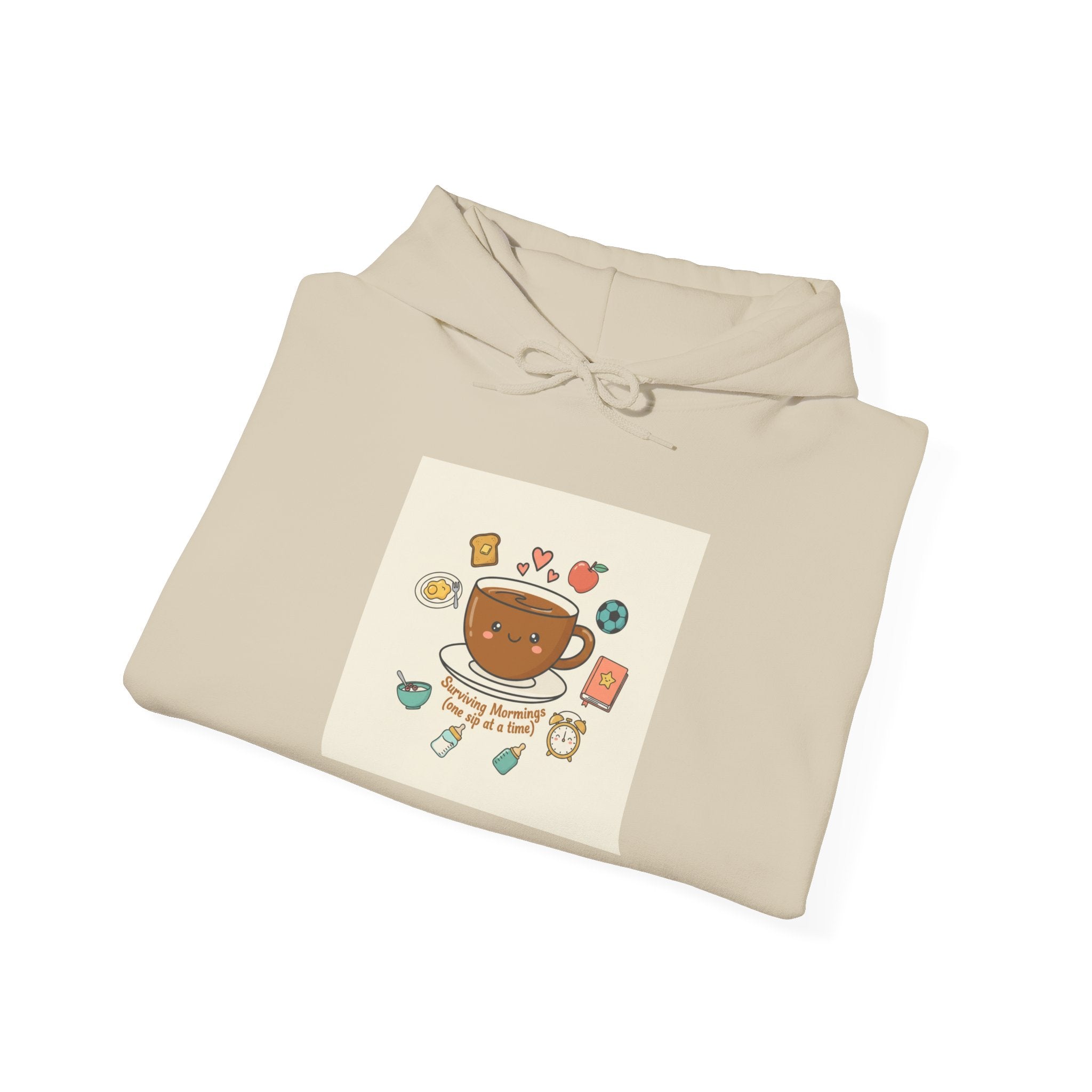 Morning Chaos Coffee Crew Hoodie | mom life, tired parent humor