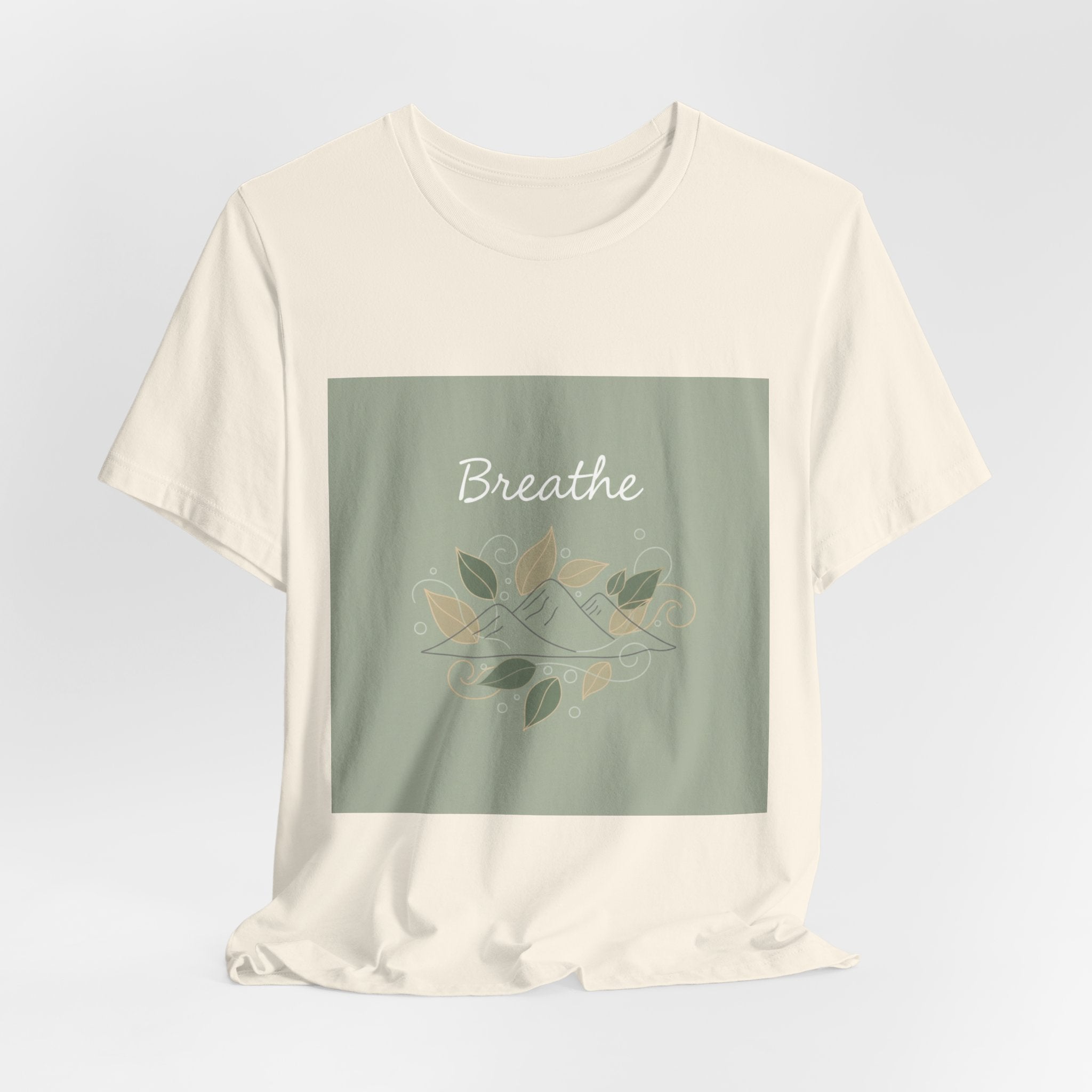 Breathe Leaf Line Tee | nature vibes, calming minimal