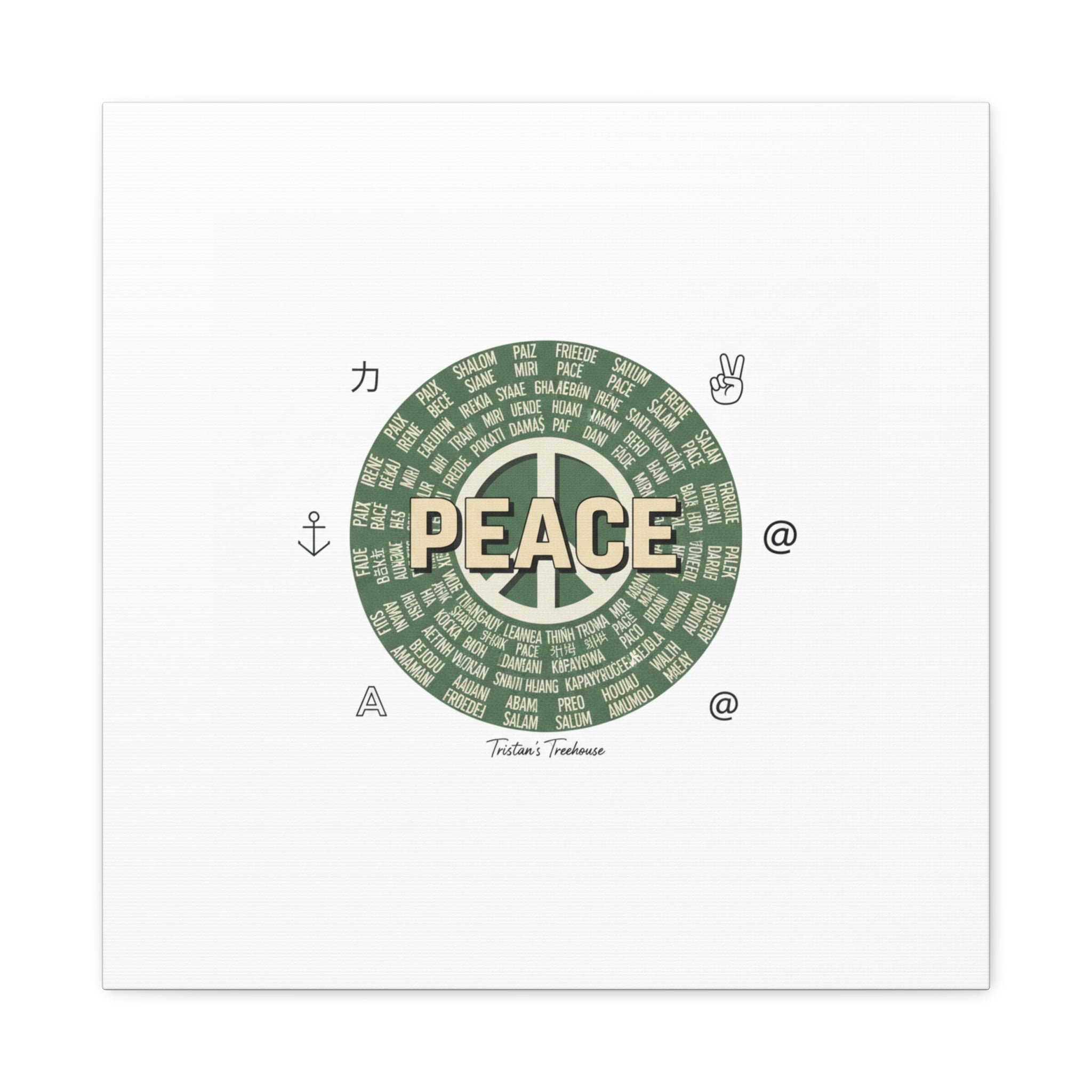 Peace doodle canvas | hand drawn sketch aesthetic, handwritten message