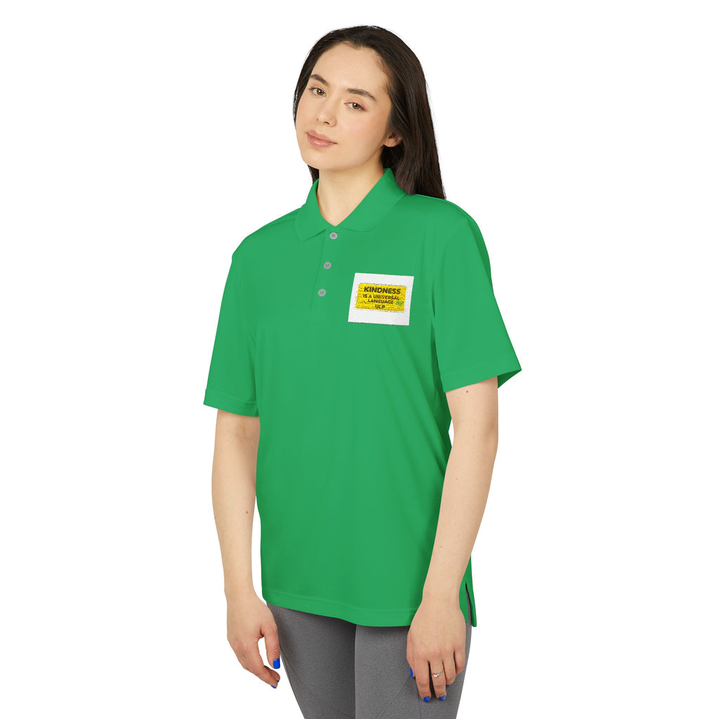 Kindness Is a Universal Language Golf Polo — Motivational Golf Shirt