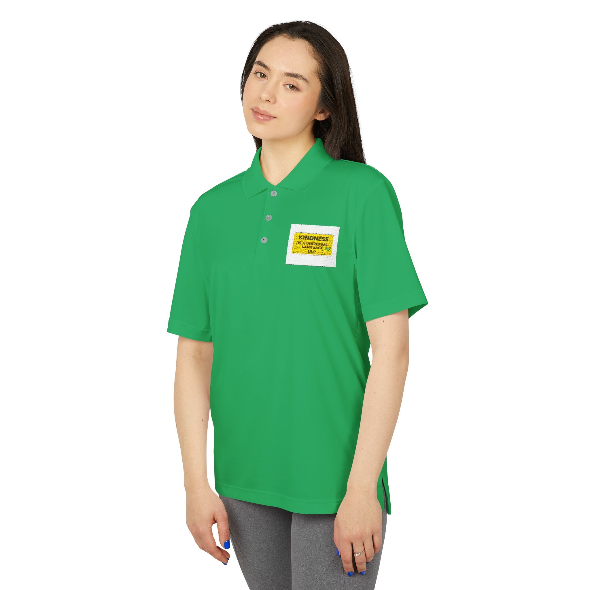 Kindness Is a Universal Language Golf Polo — Motivational Golf Shirt