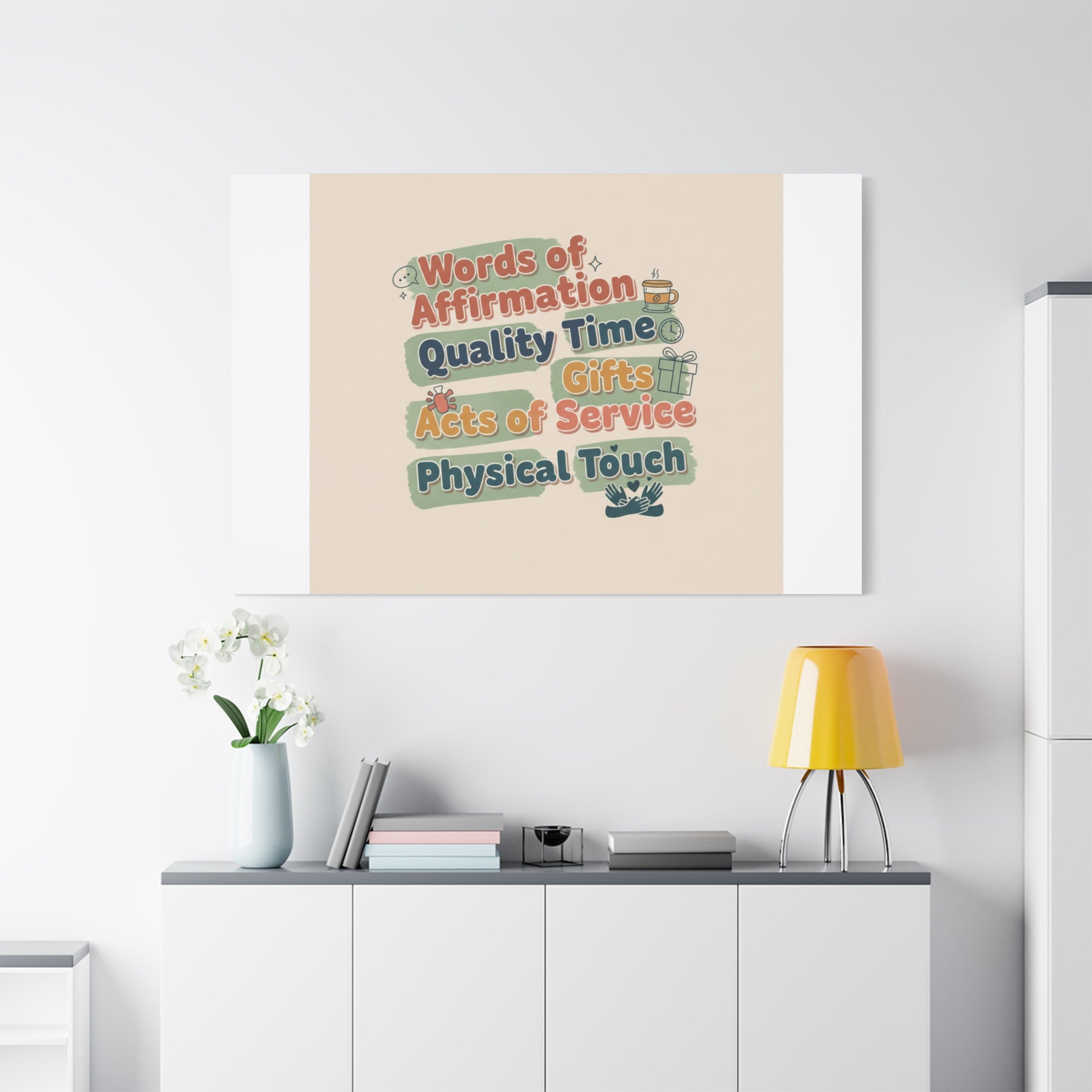 Love Languages List Matte Canvas Wall Art | love language meme, relationship humor