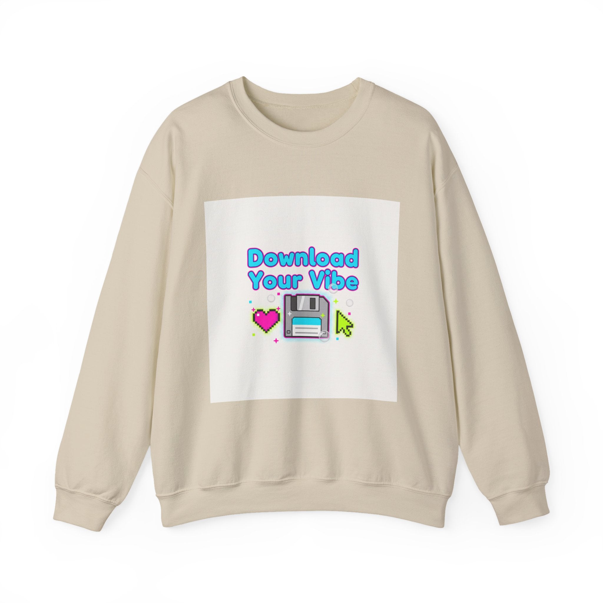 Download Your Vibe Sweatshirt | Y2K retro tech, pixel floppy art