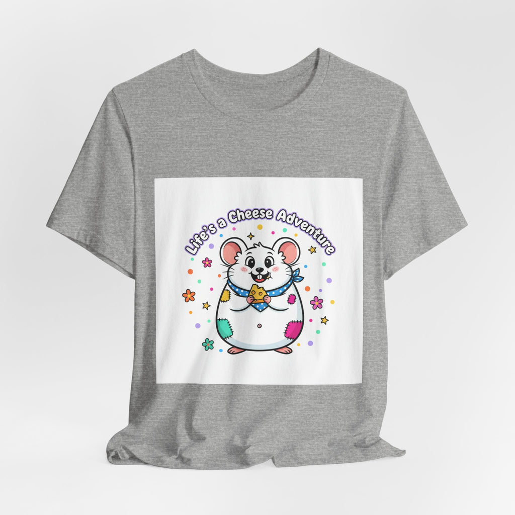 Cheese Adventure Mouse Tee | Rodent-core, quirky animal design
