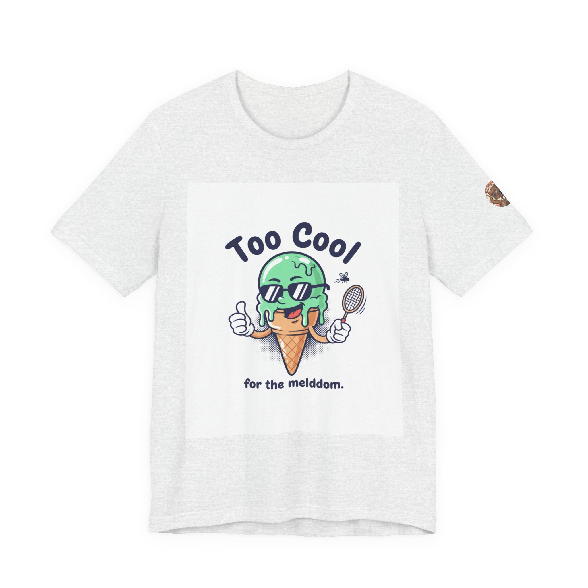 Too Cool Ice Cream Tee – 'Too Cool for the melldom.' Graphic Shirt
