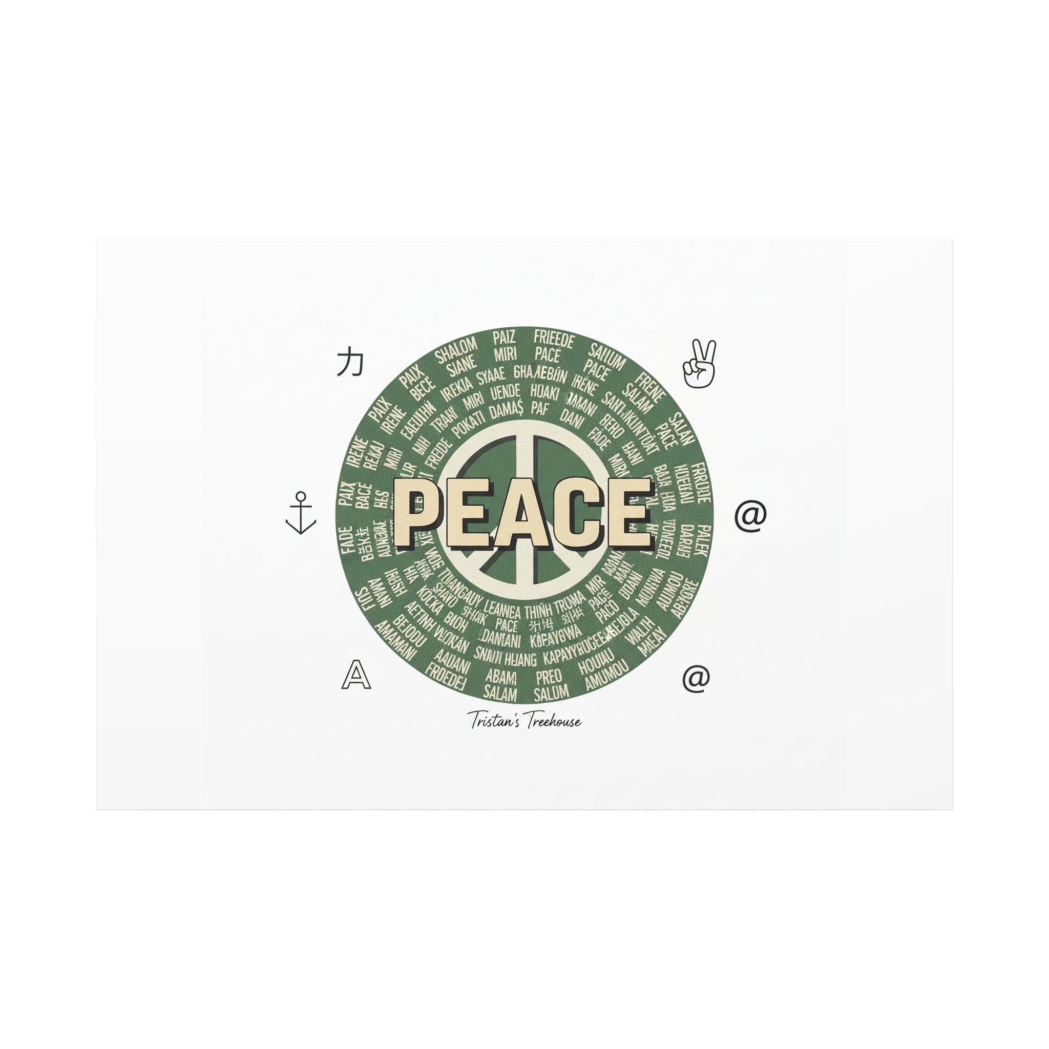 Peace doodle canvas | hand drawn sketch aesthetic, handwritten message