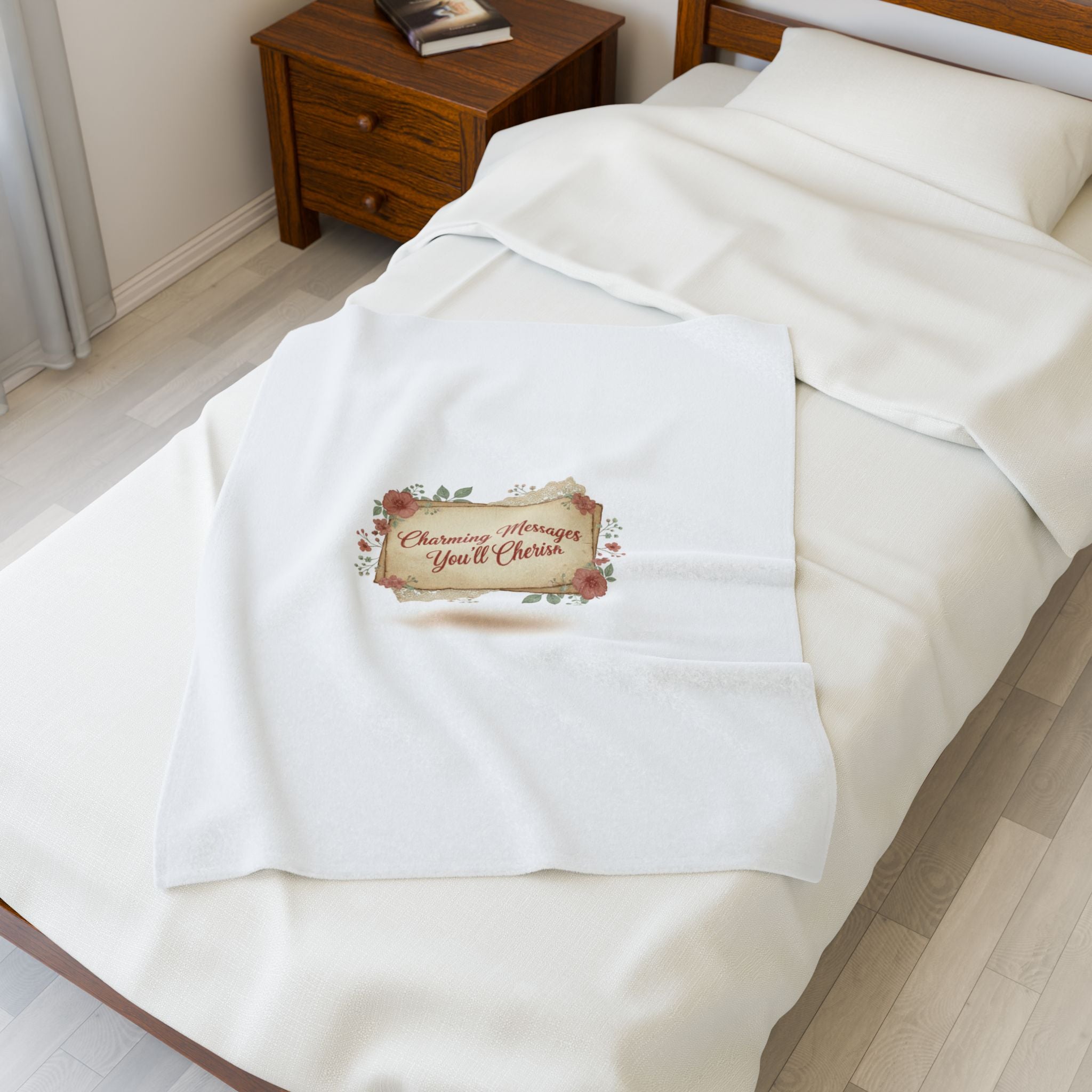 Handwritten Love Letter Design Blanket | vintage letter art, wax seal nostalgia