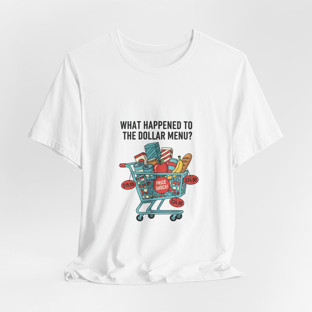 What Happened to the Dollar Menu Tee | grocery prices shirt, budget humor