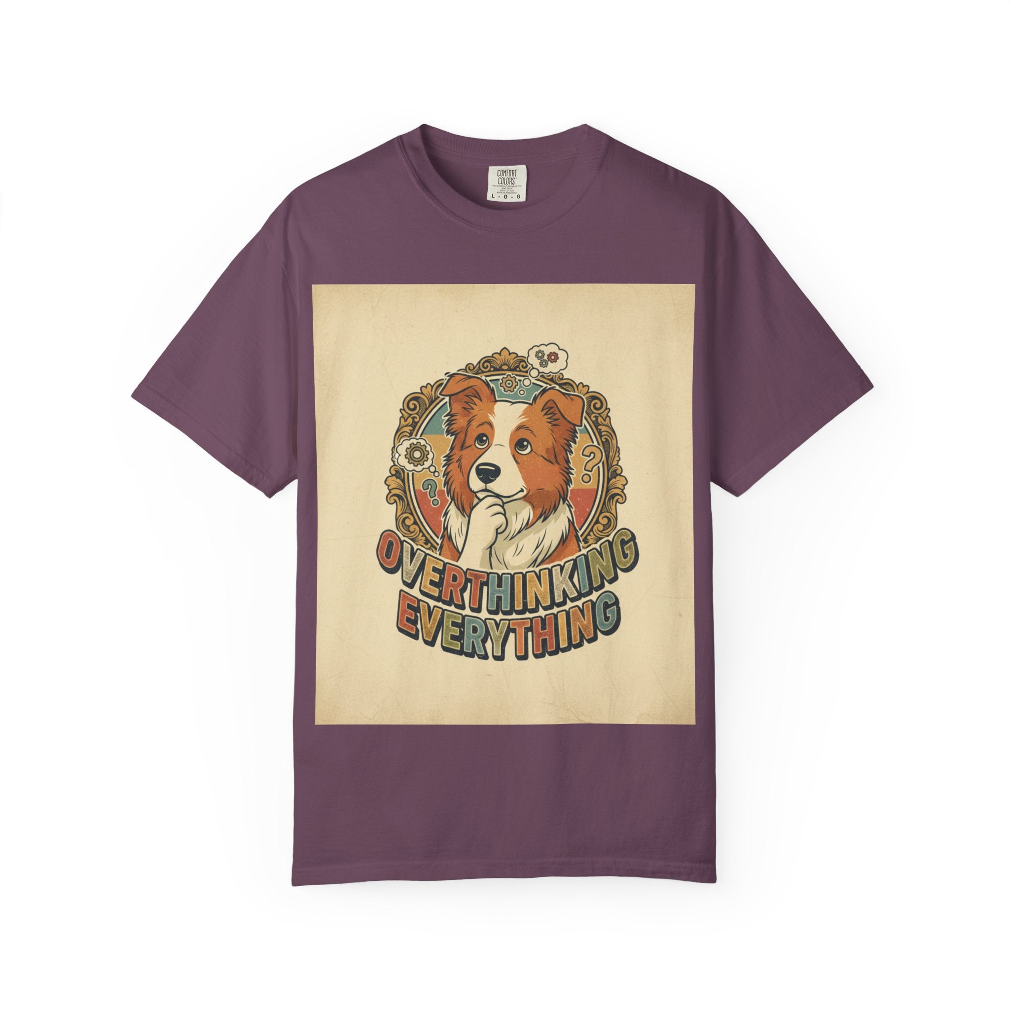 Overthinking Overrated Dog T-Shirt — Funny Dog Graphic Tee