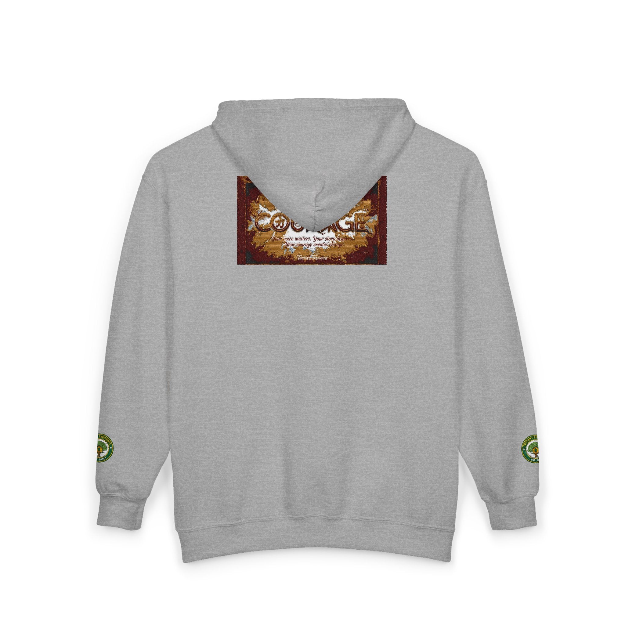 Courage Treehouse Zip Hoodie — “Courage is a universal language”