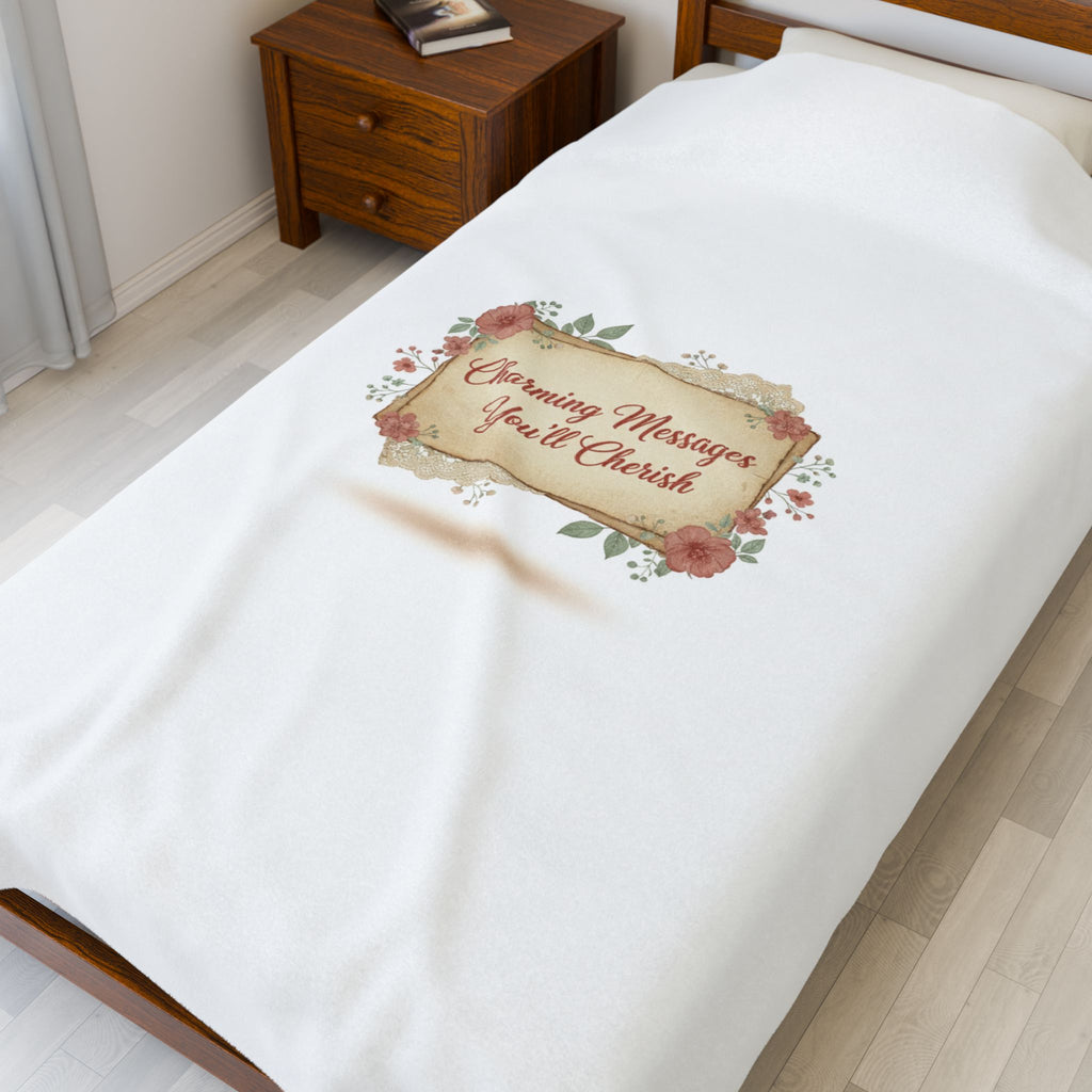 Handwritten Love Letter Design Blanket | vintage letter art, wax seal nostalgia