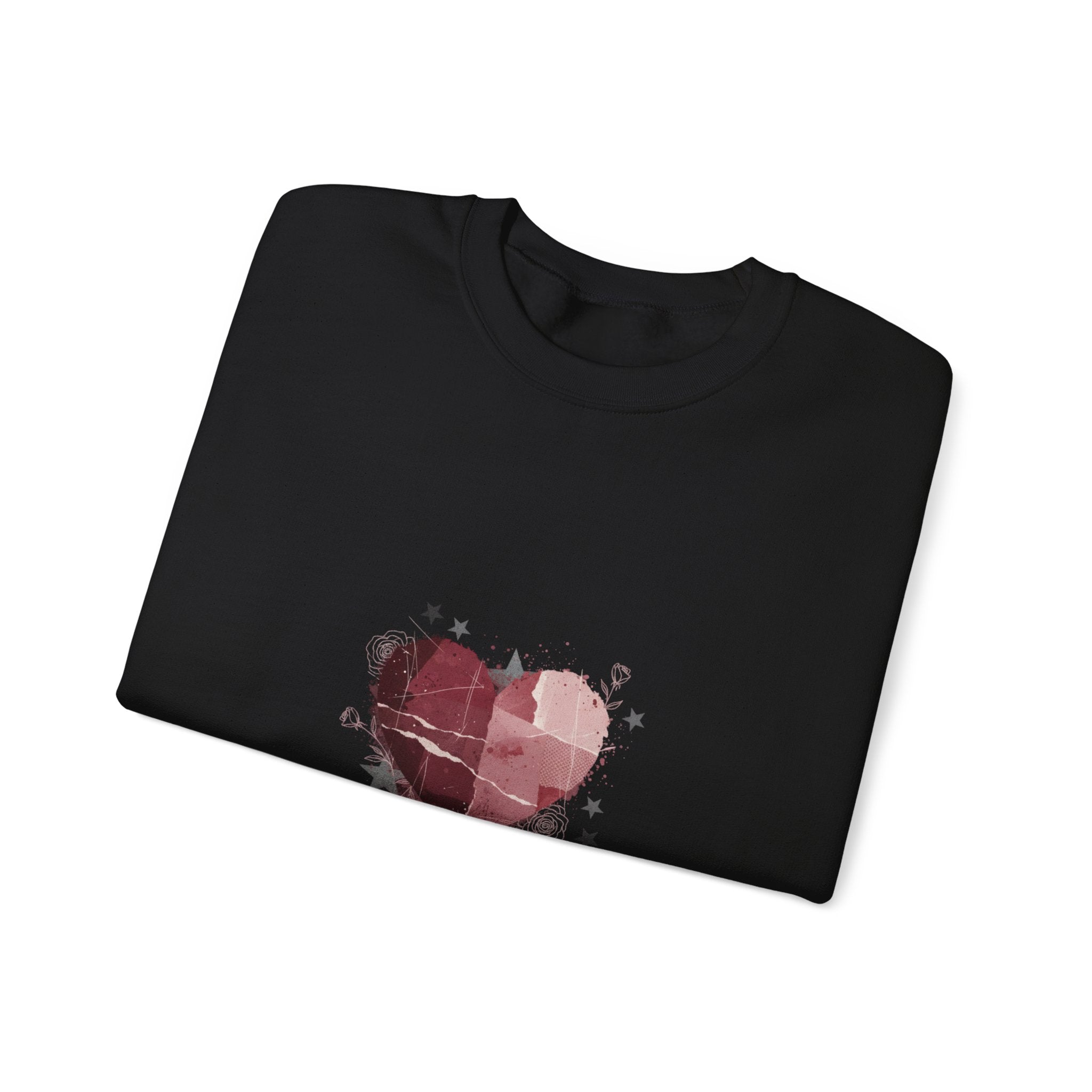 Love Is My Rebellion Sweatshirt | soft grunge heart, distressed punk heart design