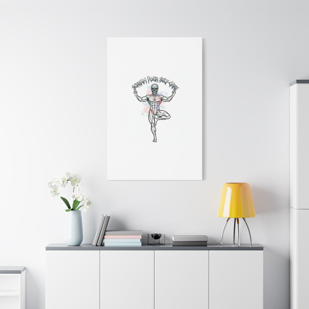 Scream Your Self-Care Canvas | Heavy Metal Wellness, Gothic Wellness Quote