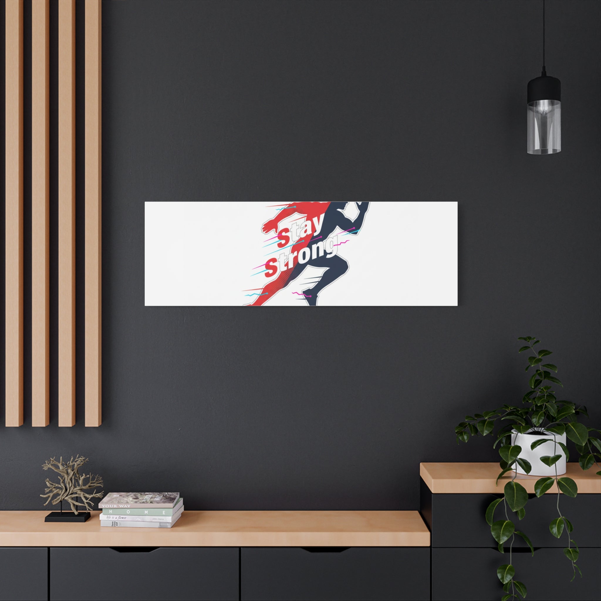 Stay Strong Runner Canvas | Fitness Motivation, Gym Wall Art
