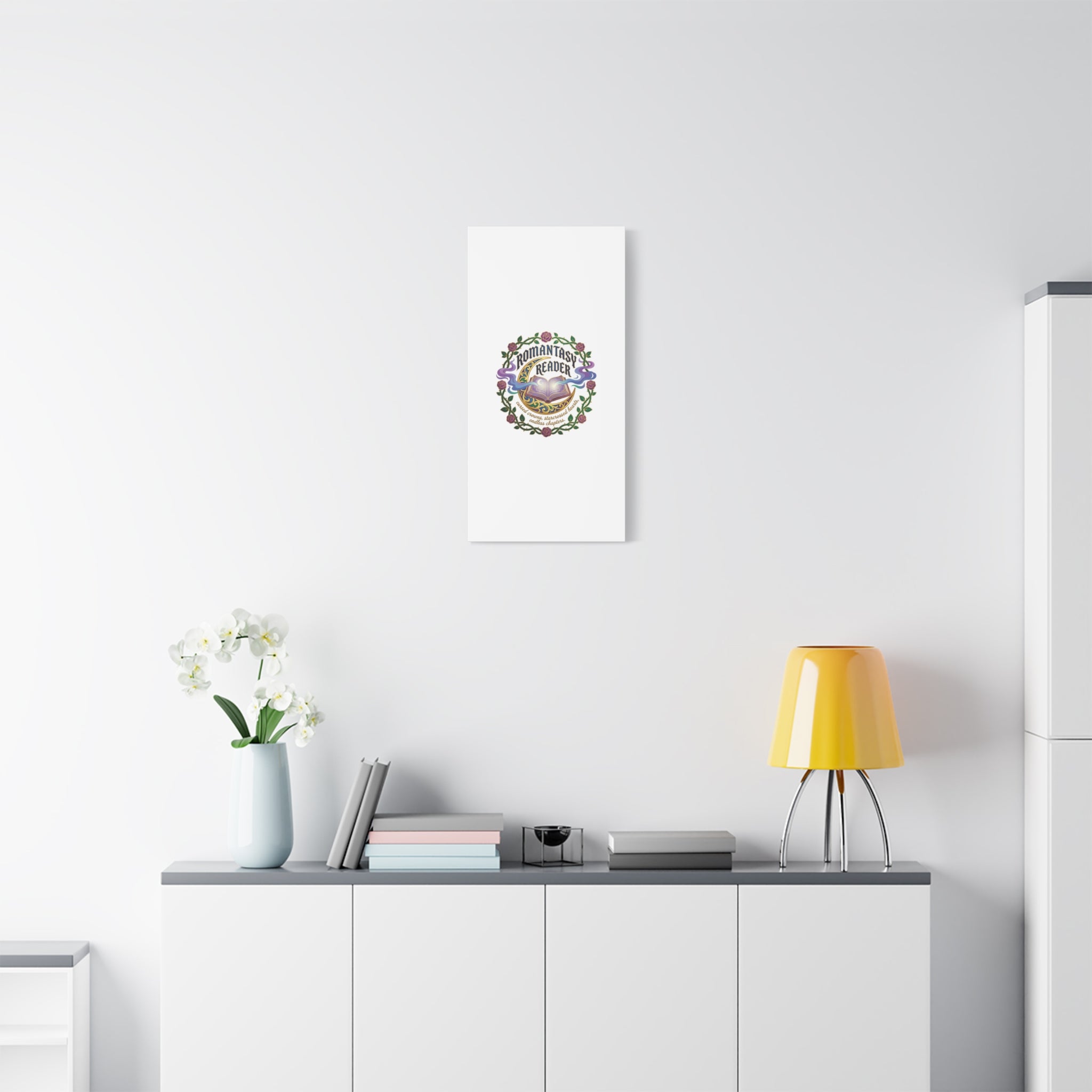 Romantasy Reader Canvas Print | enchanted bookish celestial gothic