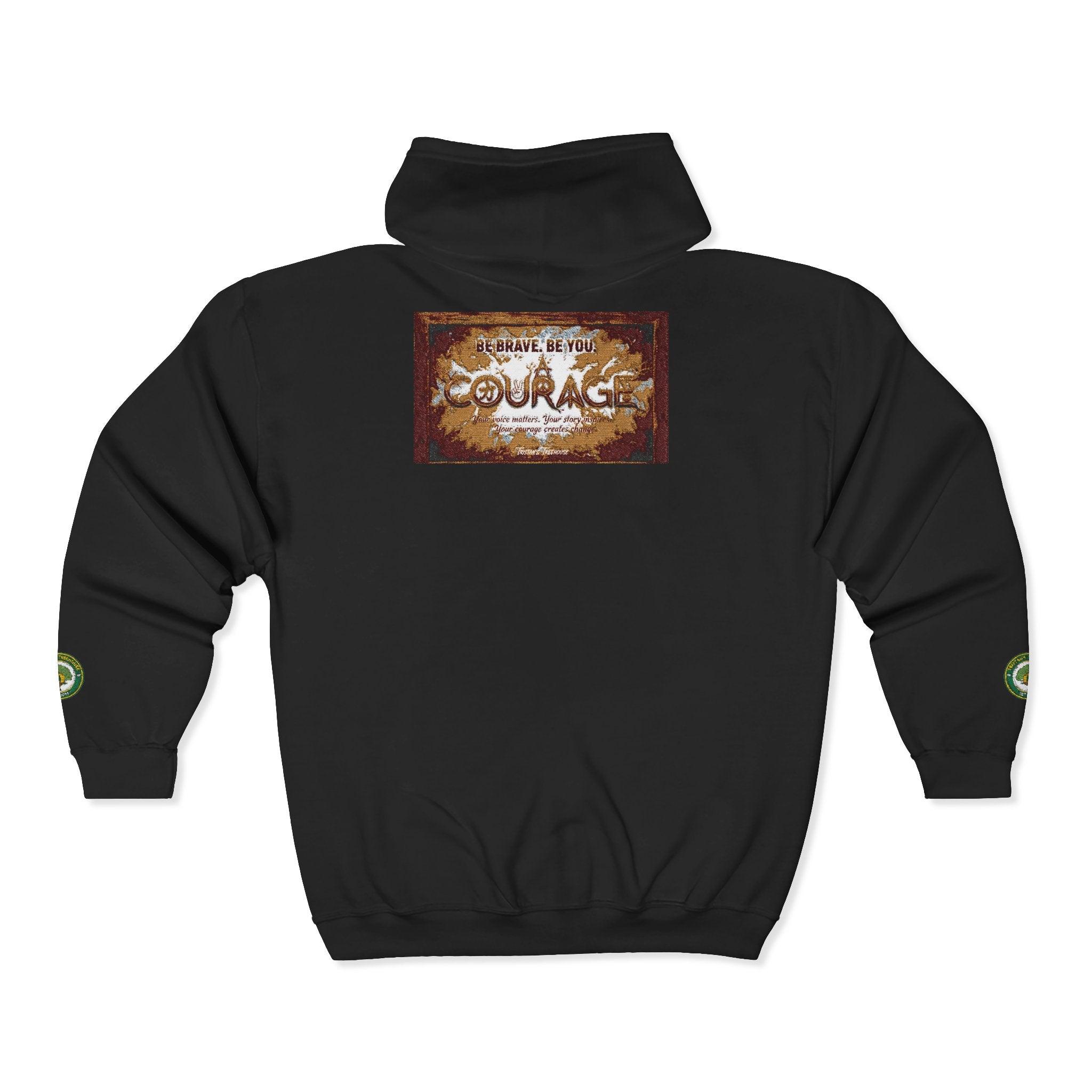 Courage Treehouse Zip Hoodie — “Courage is a universal language”