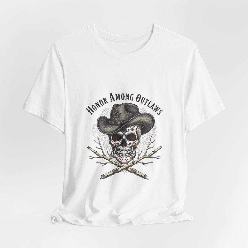 Western Skull Art Tee | cowboy horror shirt, gothic Americana