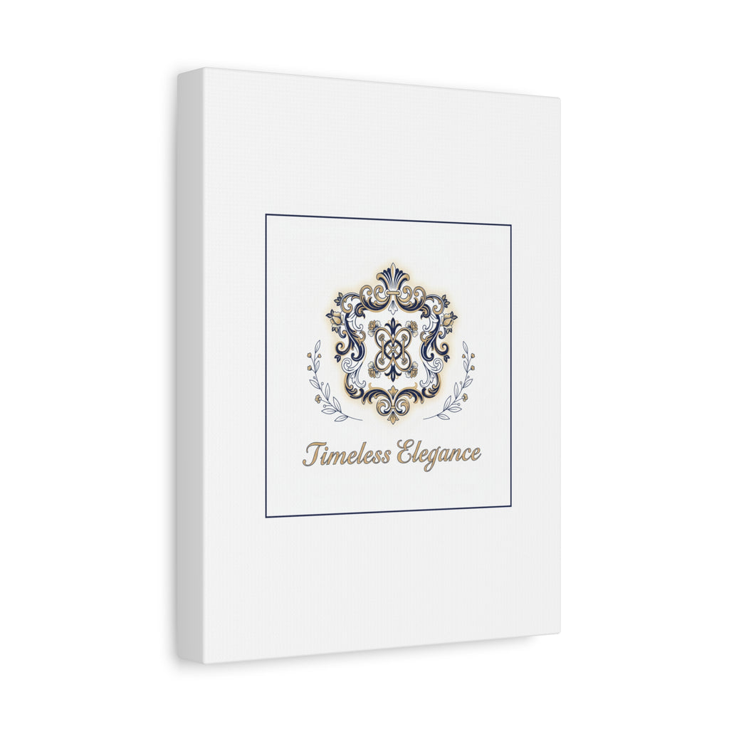 Ornate Brooch Emblem Canvas | Vintage Formalwear Accents, Baroque Print