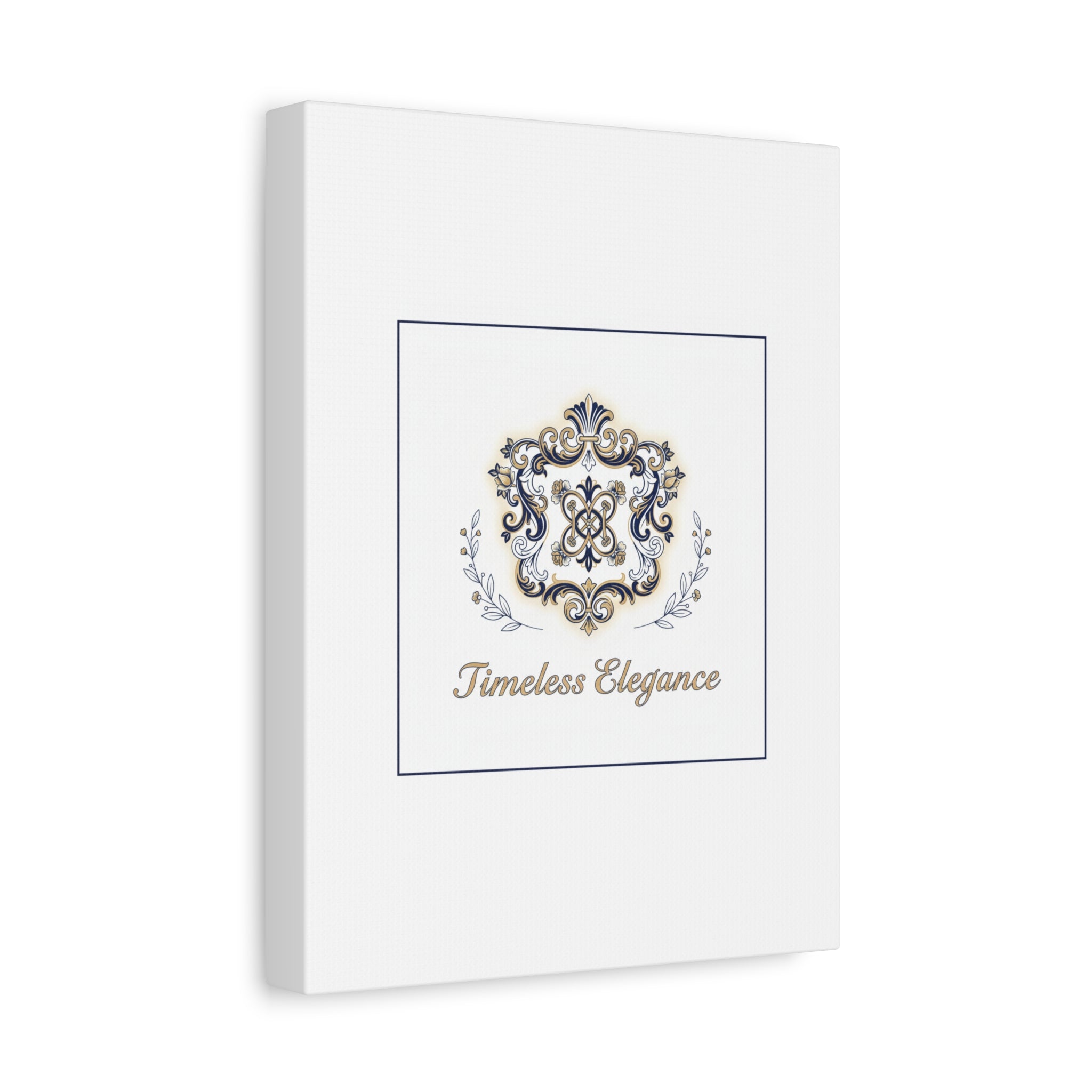 Ornate Brooch Emblem Canvas | Vintage Formalwear Accents, Baroque Print