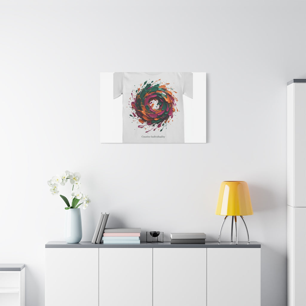 Painterly Abstract Floral Swirl Canvas | Matte Stretched Canvas