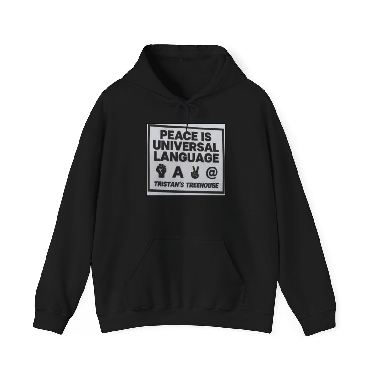 Peace Is Universal Language Hoodie — Inclusive Symbols Graphic Hoodie