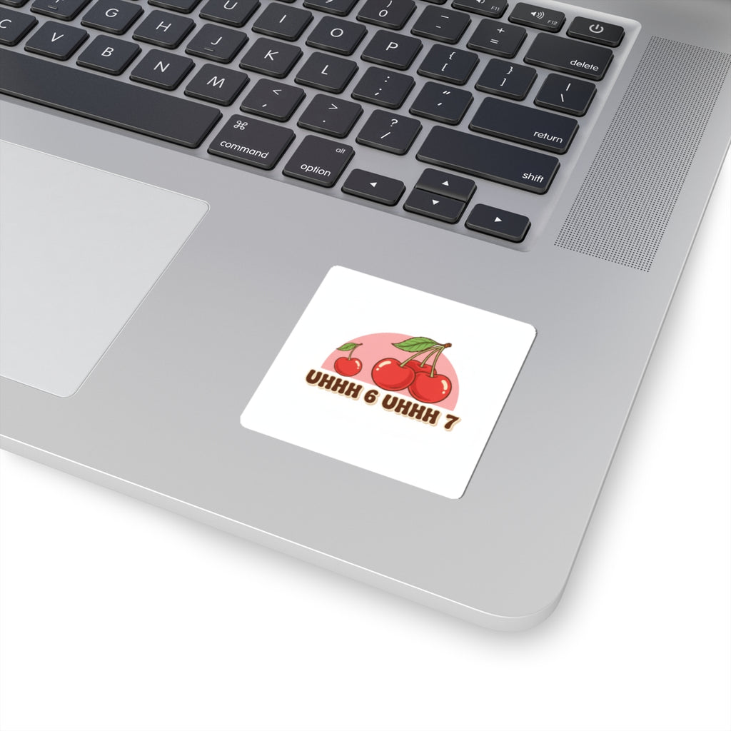 Retro Cherry Illustration Sticker | Kawaii Fruit Vintage Cherry Design