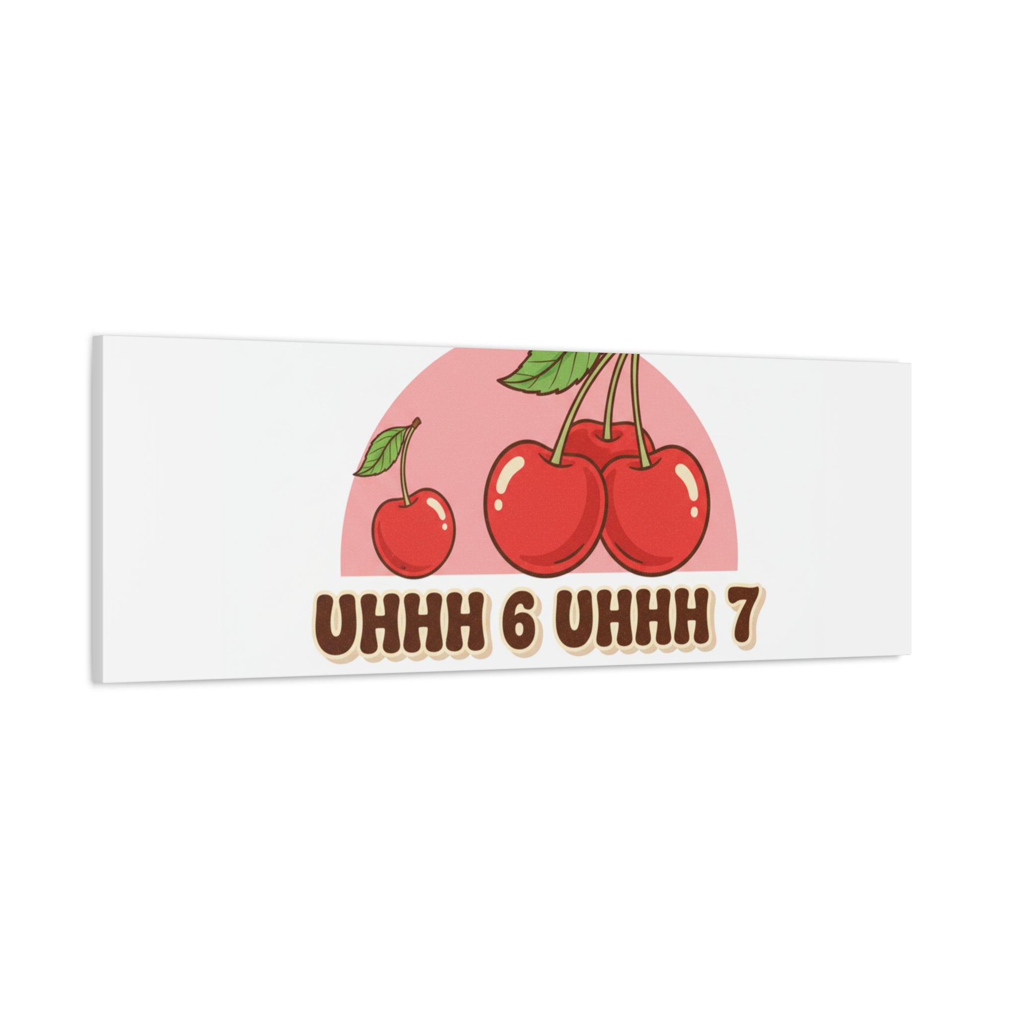 Six Severn Cherry Retro Graphic Canvas | kawaii fruit print, vintage cherry design