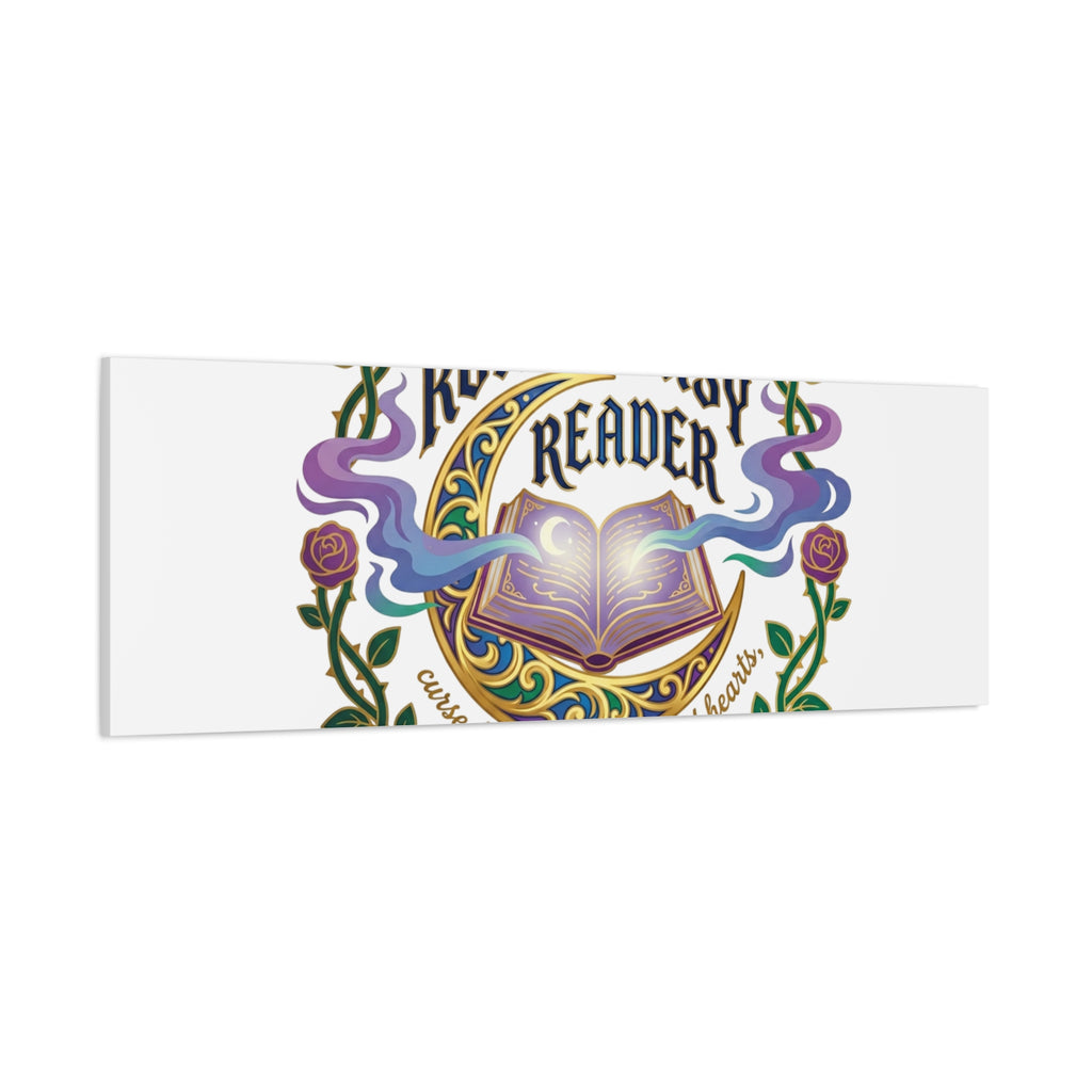 Romantasy Reader Canvas Print | enchanted bookish celestial gothic