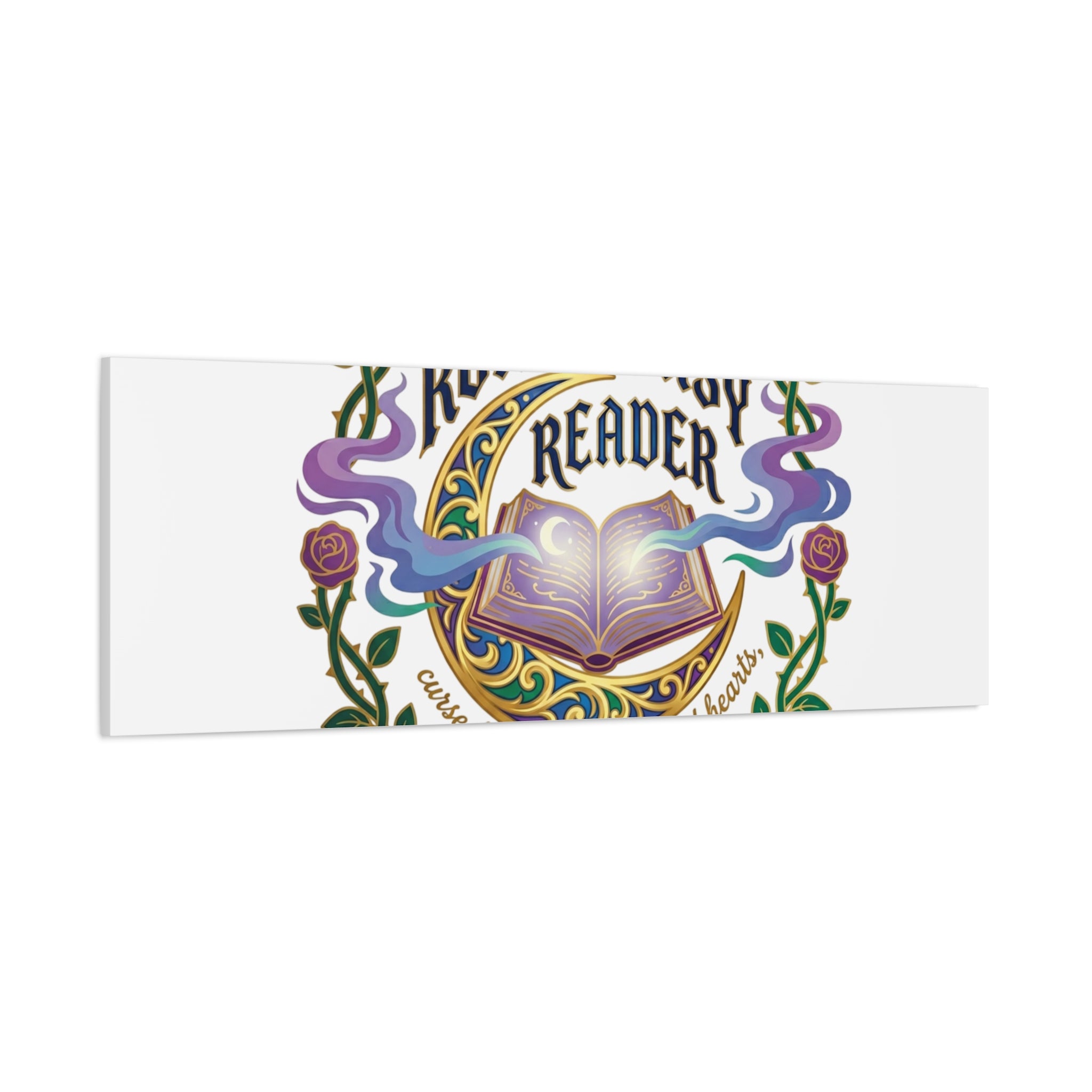 Romantasy Reader Canvas Print | enchanted bookish celestial gothic