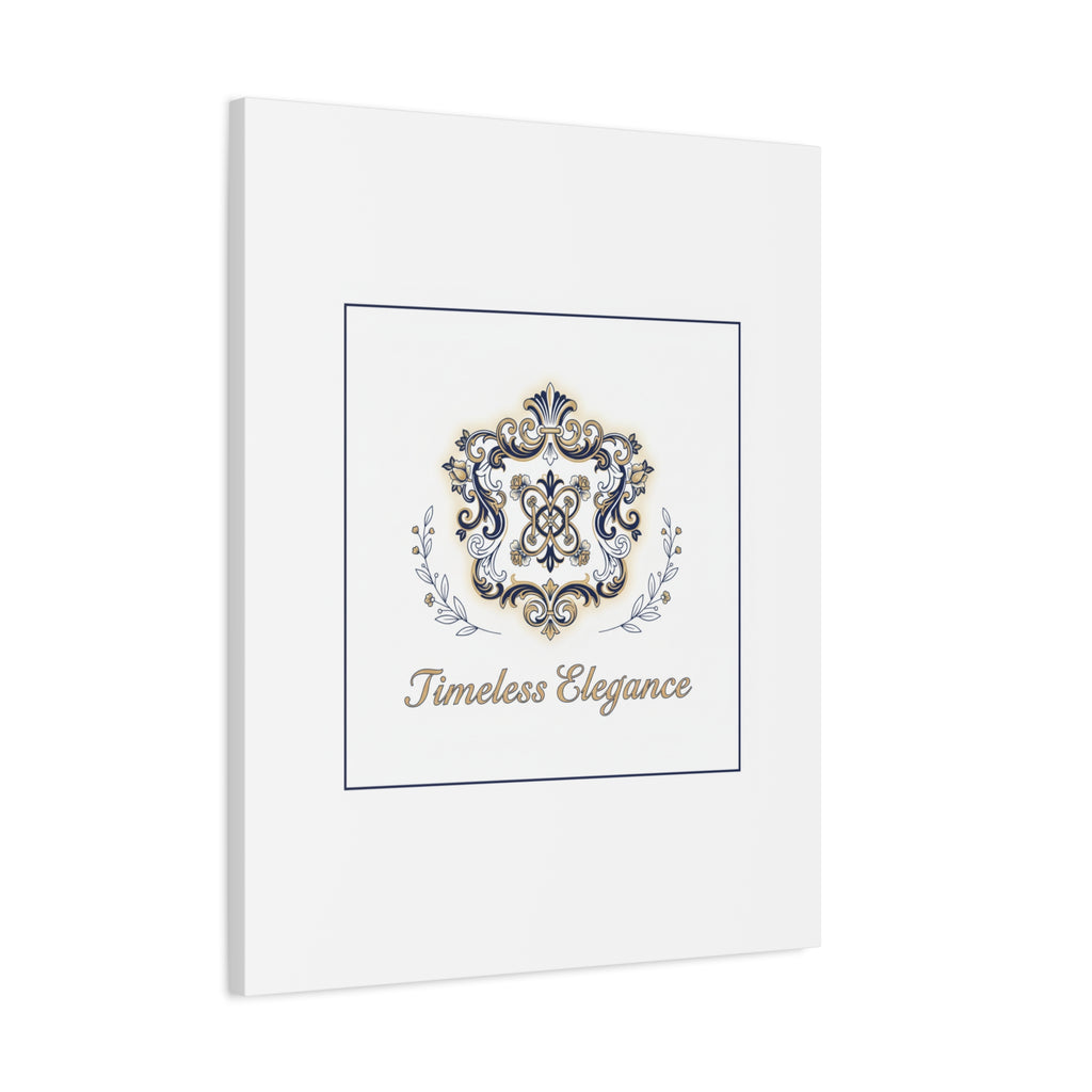 Ornate Brooch Emblem Canvas | Vintage Formalwear Accents, Baroque Print