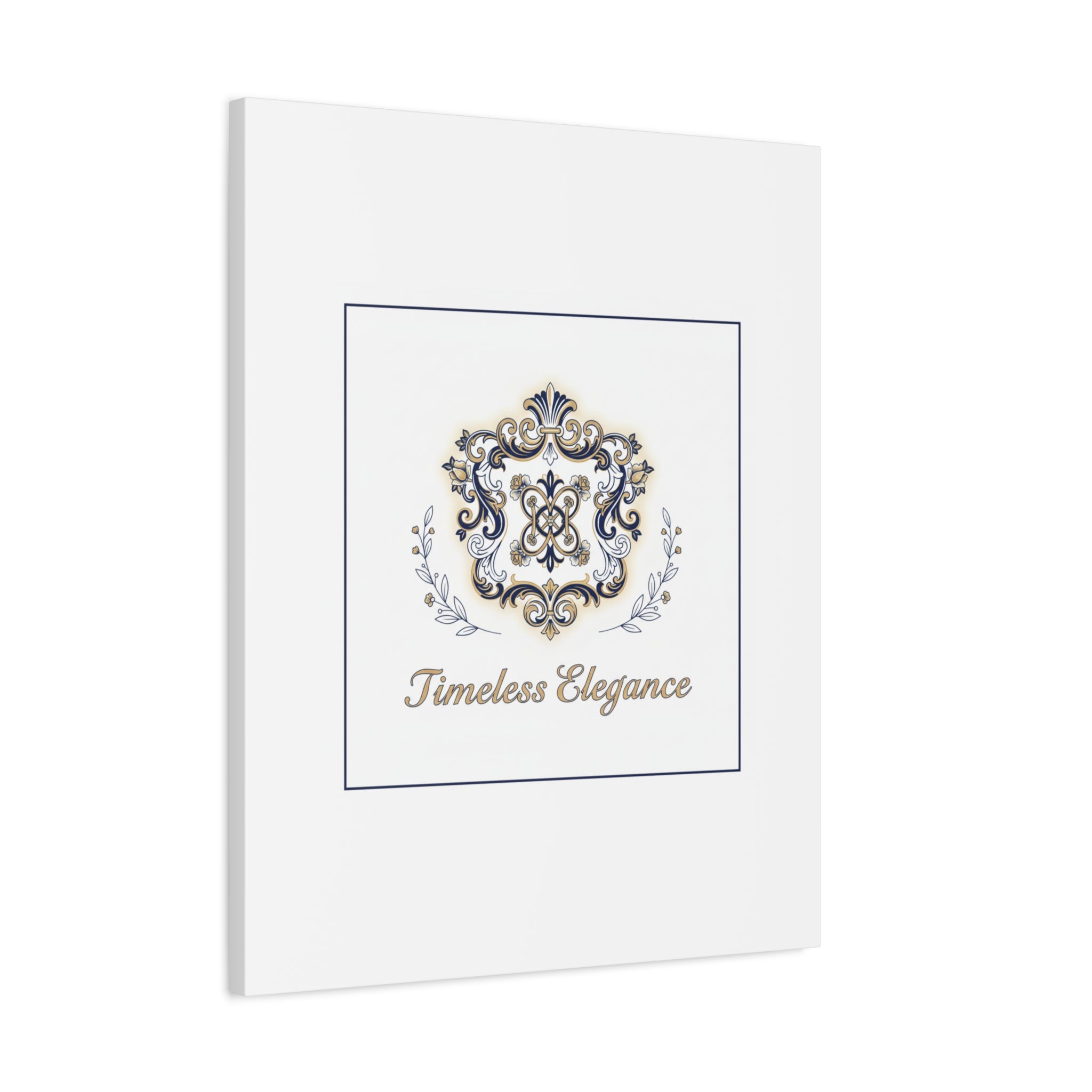 Ornate Brooch Emblem Canvas | Vintage Formalwear Accents, Baroque Print