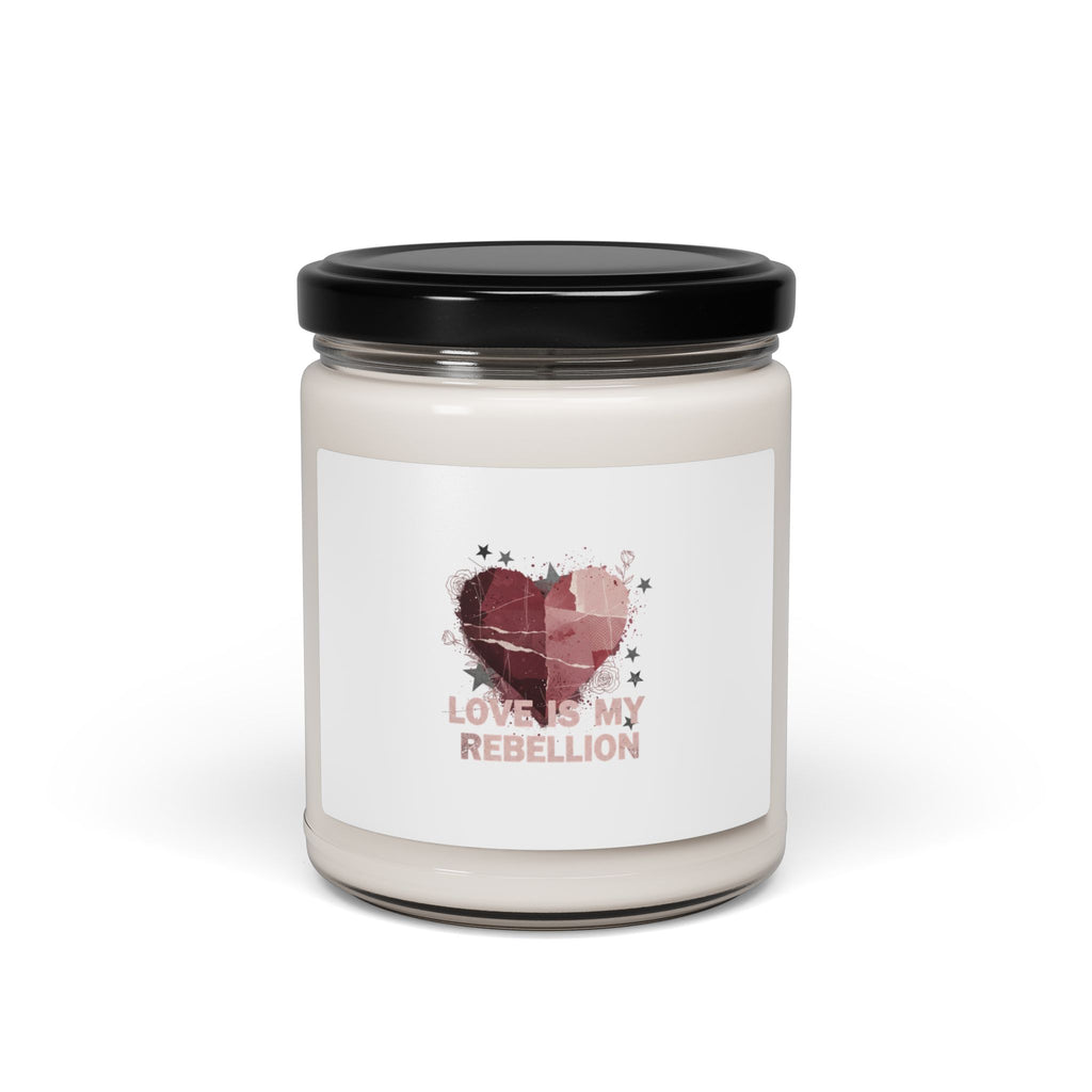 Love Is My Rebellion Candle | Soft Grunge Heart, Distressed Valentine Soy Candle