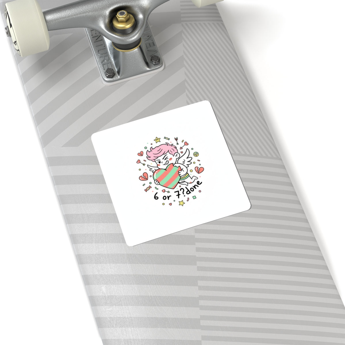 Weird Cupid Heart Sticker | Weird Valentine, quirky heart chaotic love design