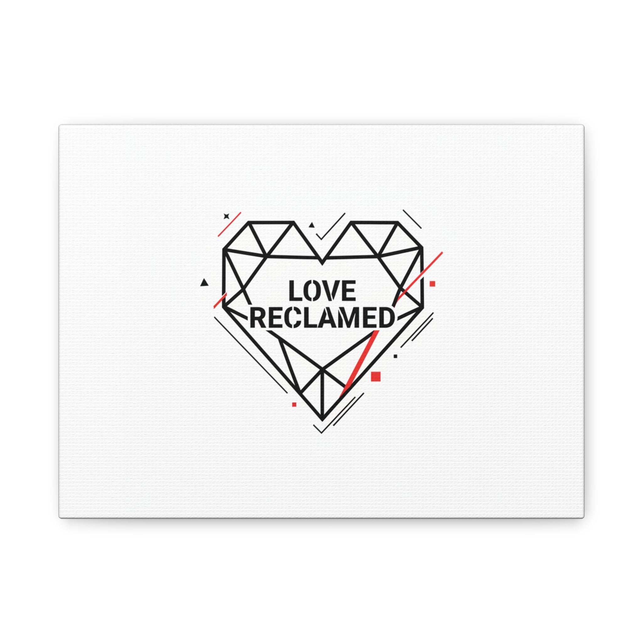 Love Reclaimed Canvas | modern heart design, minimalist love icon