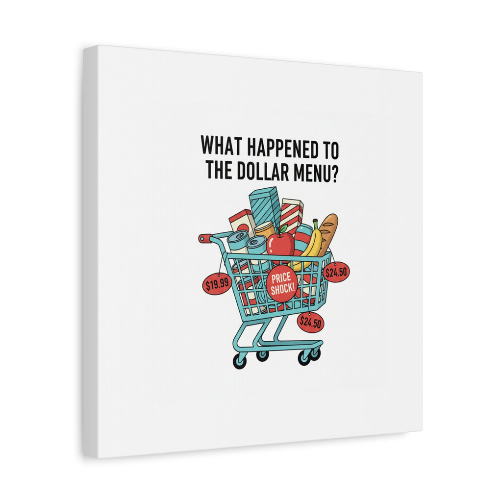 What Happened to the Dollar Menu? Canvas | Grocery Prices Meme, Price Shock Wall Art