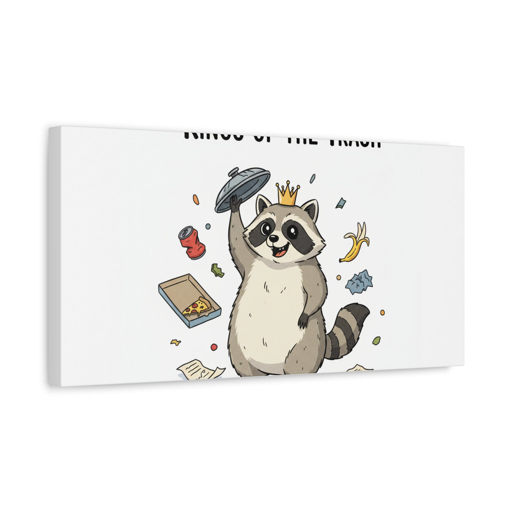 Kings of the Trash Canvas, Raccoon Doodle | Trash Panda, Goofy Critter Art
