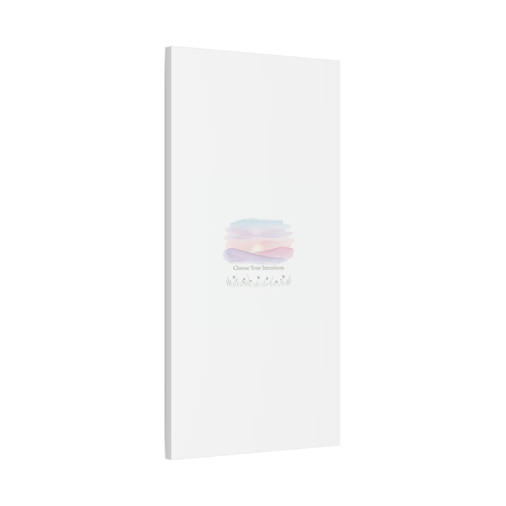 Choose Your Intentions Canvas, soft wellness poster, pastel gradient mindfulness art