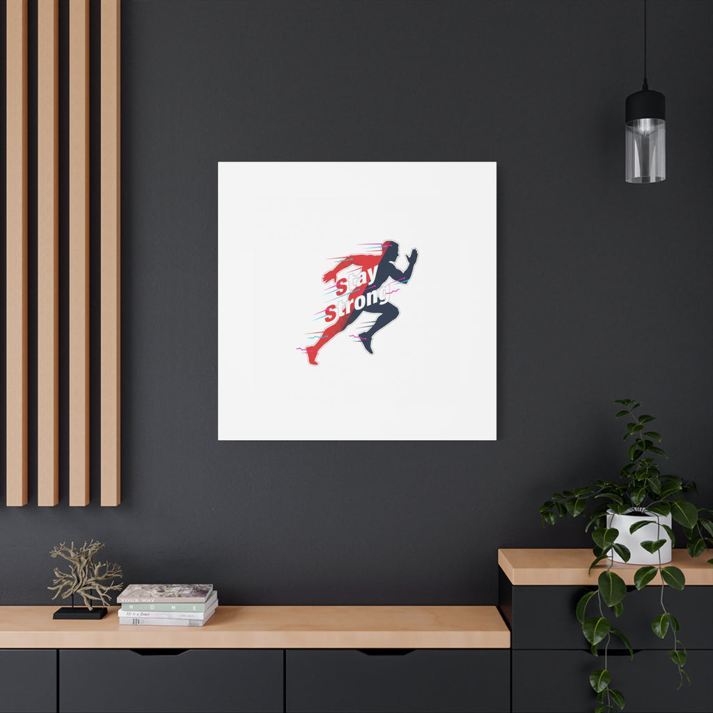 Stay Strong Runner Canvas | Fitness Motivation, Gym Wall Art