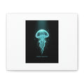Bioluminescent Jellyfish Art Canvas | Deep Sea Aesthetic, Neon Glow
