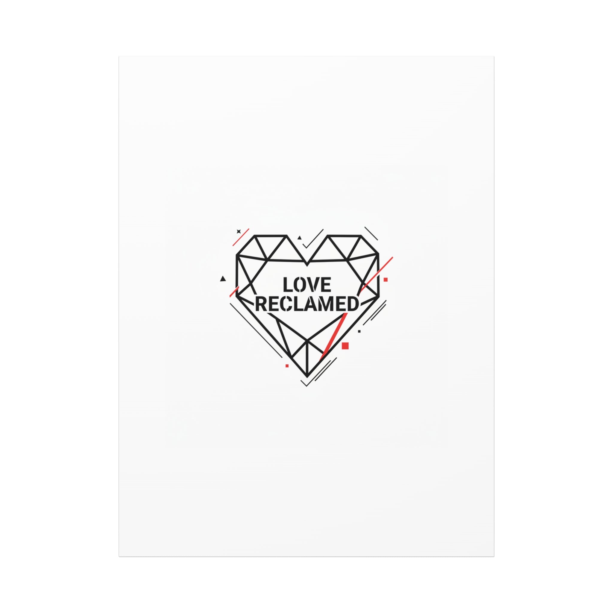 Love Reclaimed Canvas | modern heart design, minimalist love icon