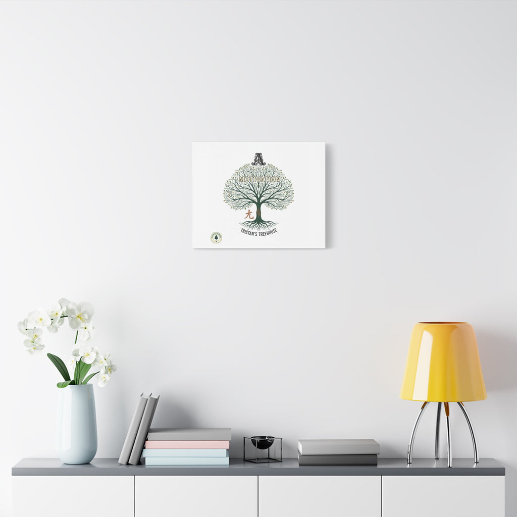 Handwritten Doodle Tree Canvas | Matte Stretched Wall Art