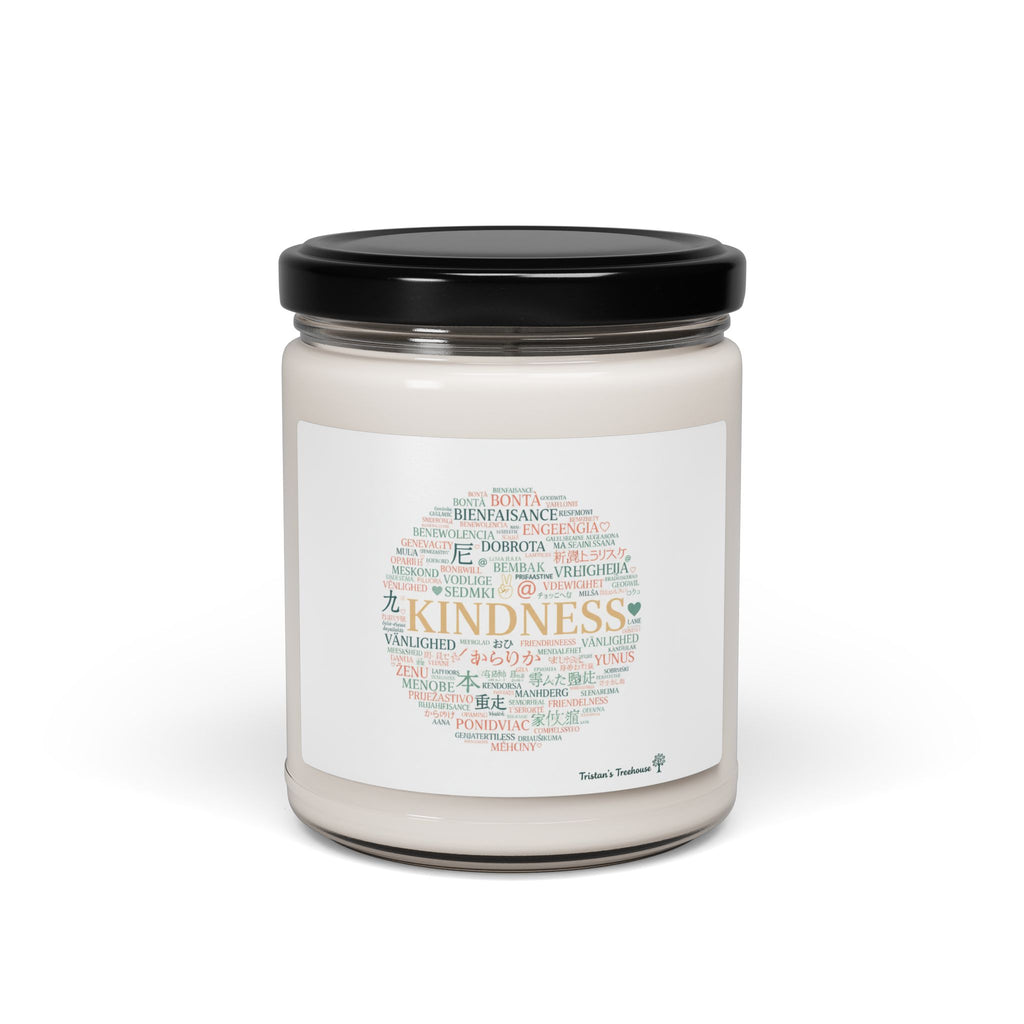 Kindness Word Circle Candle, Soy Scented Jar | Fresh Start Minimalism