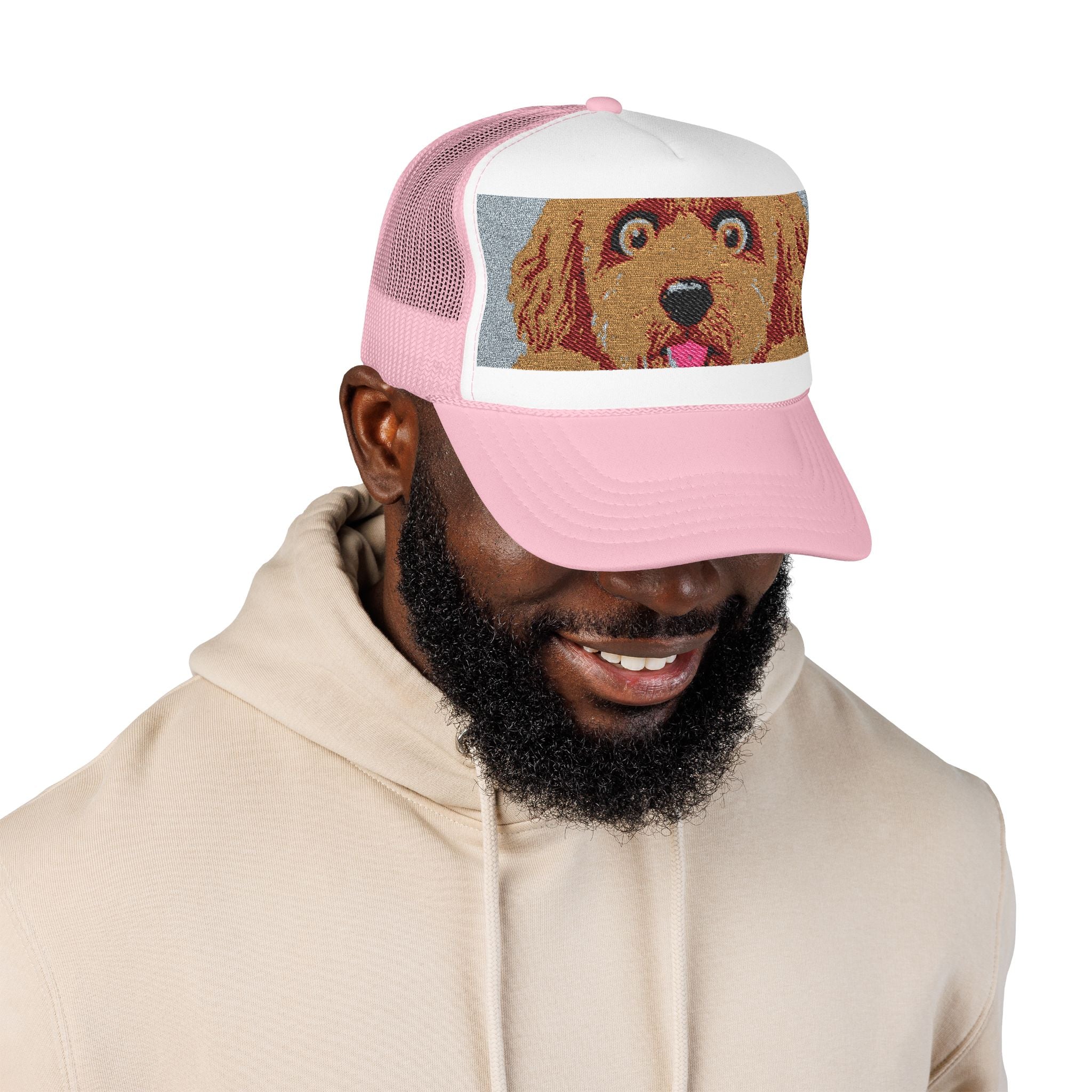 Meme Dog Embroidered Trucker Hat — 'Embrace the Fur'